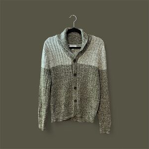 Cotton Goodfellow & Co. Men’s Green/Gray Cardigan Sweater • Small